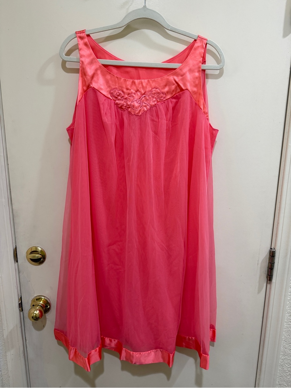 Gossard Artemis Vintage 1970s Nightgown with Robe Set Coral Pink Size Medium EUC - Picture 3 of 5
